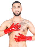 Gants classiques rouges pour homme en latex/caoutchouc