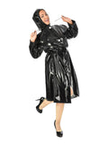 Imperméable en plastique de style vintage – noir