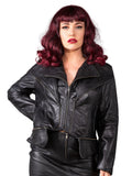 Veste zippée en cuir haut de gamme